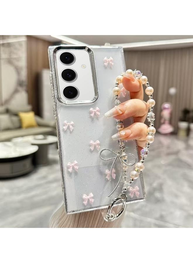 اس-توب جراب لهاتف Samsung Galaxy S24 5G جراب هاتف TPU بسلسلة سوار على شكل قوس صغير طازج - Image 1