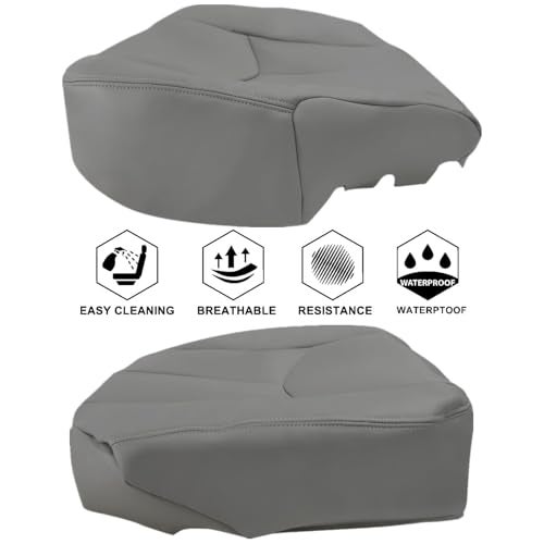 NLQR Front Driver Bottom Replacement Seat Cover Pewter Gray 922 Microfiber Leather Compatible with Chevy Silverado GMC Sierra Tahoe Suburban Avalanche Yukon XL 2003-2006 - Image 5