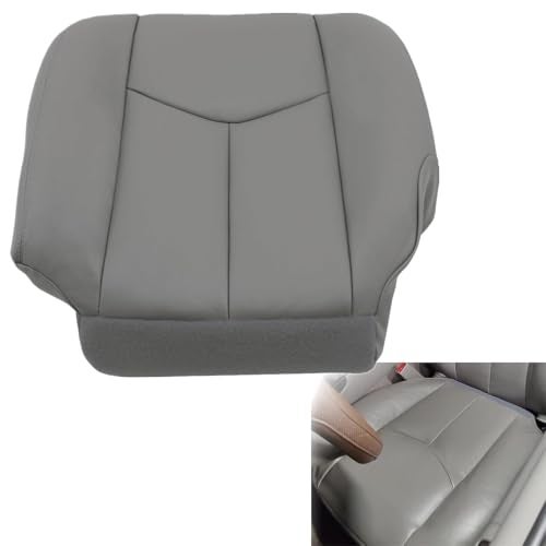 NLQR Front Driver Bottom Replacement Seat Cover Pewter Gray 922 Microfiber Leather Compatible with Chevy Silverado GMC Sierra Tahoe Suburban Avalanche Yukon XL 2003-2006 - Image 3
