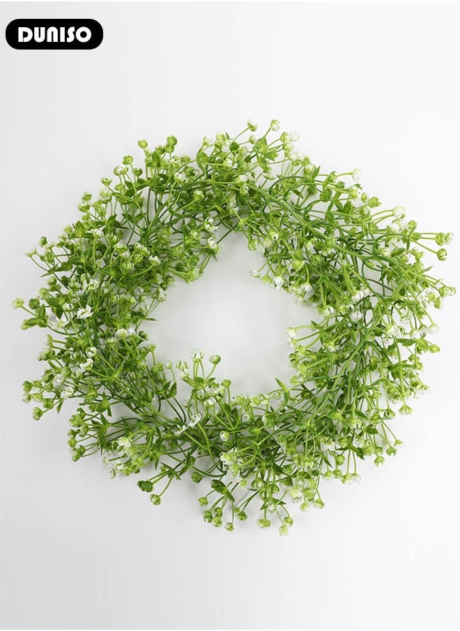 DUNISO 2 PCS Flower Vine Artificial Flowers, Faux Artificial Flower Vine Garland, Outdoor UV Resistant Plants, Simulation Flower for Indoor Outside, Green Plant for Home Wedding Office Table Decoration  - Image 5