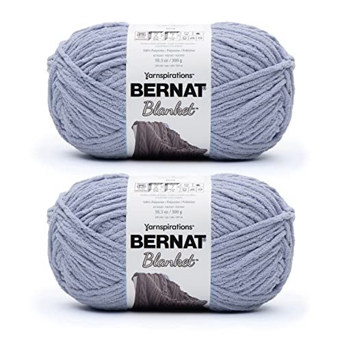 Bernat Baby Blanket 300g Cornflower Yarn - 2 Pack of 300g/10.5oz - Polyester - 6 Super Bulky - Knitting/Crochet - Image 1