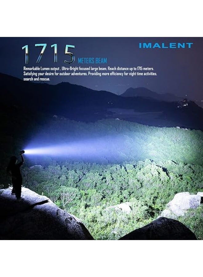 إيمالينت IMALENT SR16 Rechargeable Flashlight 55000 Lumens Super Bright Led Flashlight, with Cree XHP50.3 HI LEDs Waterproof Spotlight Flashlight Long Beam 1715 Meters for Emergency - Image 2