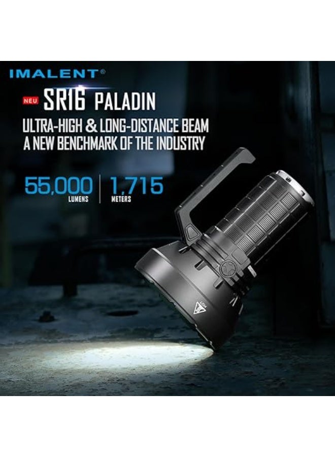 إيمالينت IMALENT SR16 Rechargeable Flashlight 55000 Lumens Super Bright Led Flashlight, with Cree XHP50.3 HI LEDs Waterproof Spotlight Flashlight Long Beam 1715 Meters for Emergency - Image 3