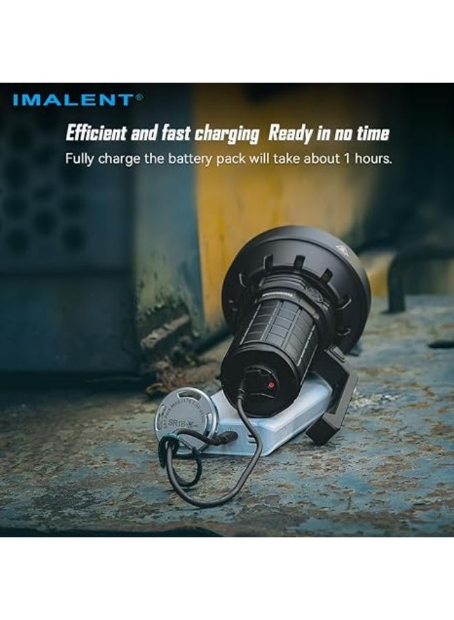 إيمالينت IMALENT SR16 Rechargeable Flashlight 55000 Lumens Super Bright Led Flashlight, with Cree XHP50.3 HI LEDs Waterproof Spotlight Flashlight Long Beam 1715 Meters for Emergency - Image 5