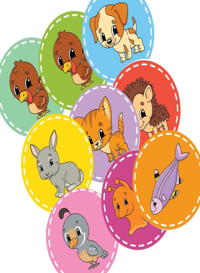 SLGIFT Vinyl Cartoon Theme Sticker, Self-Adhesive Vinyl Stickers, 54 Pieces, 2 x 2 Inches Round Sticker, 9 Unique Designs, R060 - Image 4
