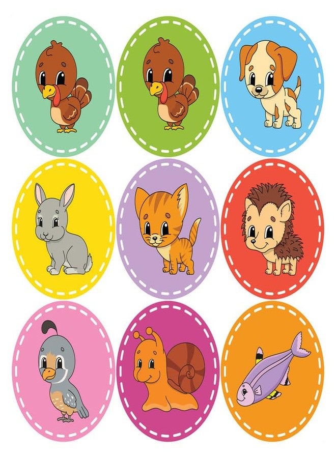 SLGIFT Vinyl Cartoon Theme Sticker, Self-Adhesive Vinyl Stickers, 54 Pieces, 2 x 2 Inches Round Sticker, 9 Unique Designs, R060 - Image 3
