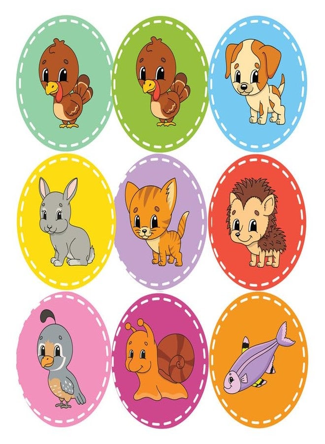 SLGIFT Vinyl Cartoon Theme Sticker, Self-Adhesive Vinyl Stickers, 54 Pieces, 2 x 2 Inches Round Sticker, 9 Unique Designs, R060 - Image 2