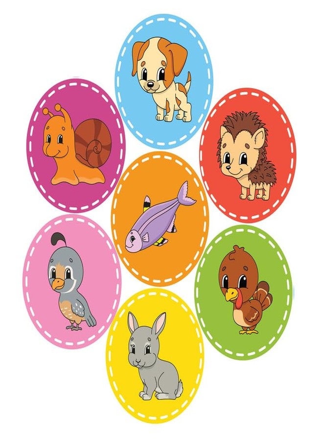 SLGIFT Vinyl Cartoon Theme Sticker, Self-Adhesive Vinyl Stickers, 54 Pieces, 2 x 2 Inches Round Sticker, 9 Unique Designs, R060 - Image 1