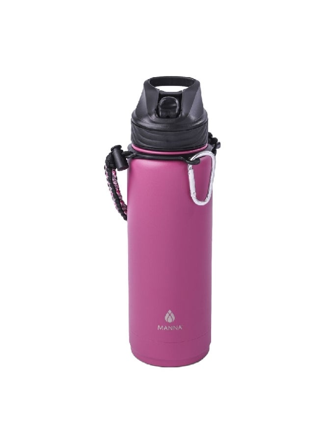 Zenith Water Bottle with Straw and Carrying Strap Pink and Black 32 oz AC55302