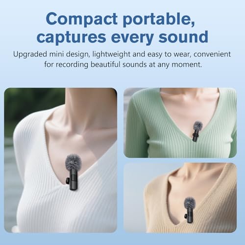 voijump Professional Wireless Microphone for iPhone,iPad,Android, Lavalier Lapel Mic for Video Recording, Mini Mic Crystal Clear Recording with USB-C for Content Creators Vlog YouTube Tiktok Podcast Interview - Image 2
