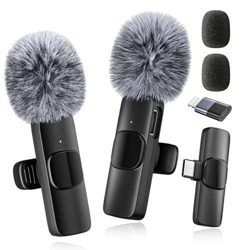 voijump Professional Wireless Microphone for iPhone,iPad,Android, Lavalier Lapel Mic for Video Recording, Mini Mic Crystal Clear Recording with USB-C for Content Creators Vlog YouTube Tiktok Podcast Interview - Image 1