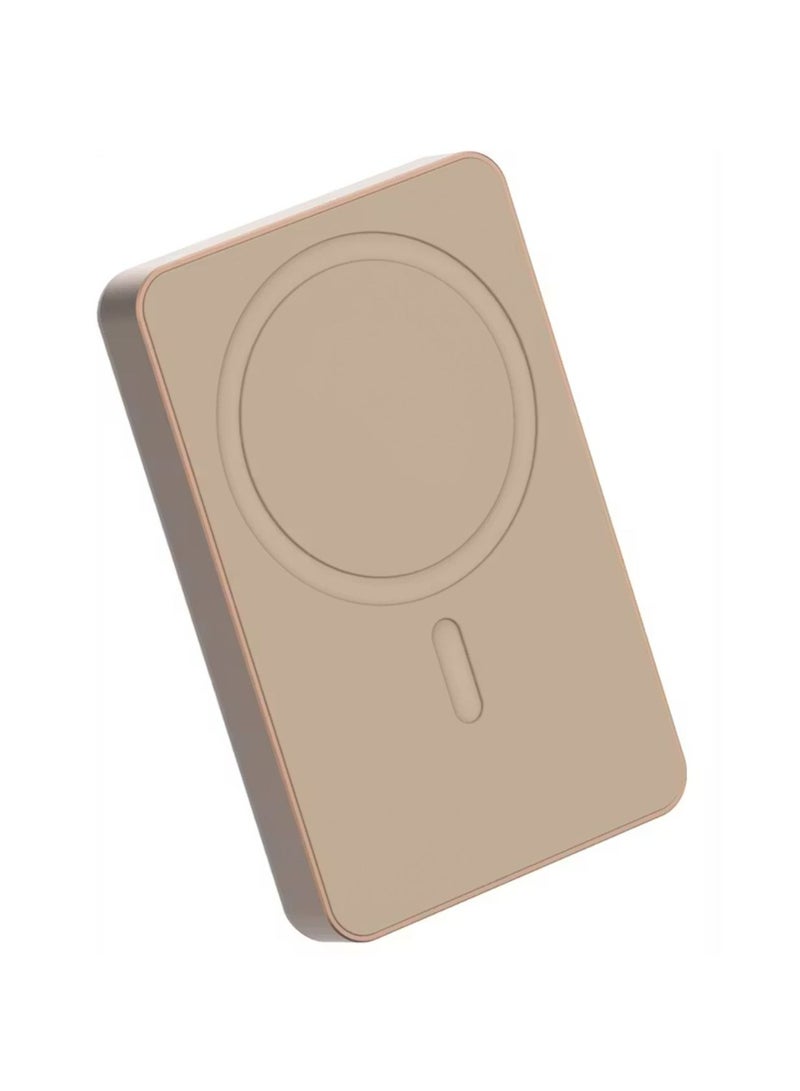 باورولوجي بنك طاقة ماج سيف من الألومنيوم بسعة 10000 مللي أمبير/ساعة مع مؤشر مستوى البطارية، تصميم خفيف الوزن وصغير الحجم، شحن سريع ومتزامن، مدخل ومخرج من النوع C، مخرج لاسلكي 15 وات - تيتانيوم صحراوي - Image 5