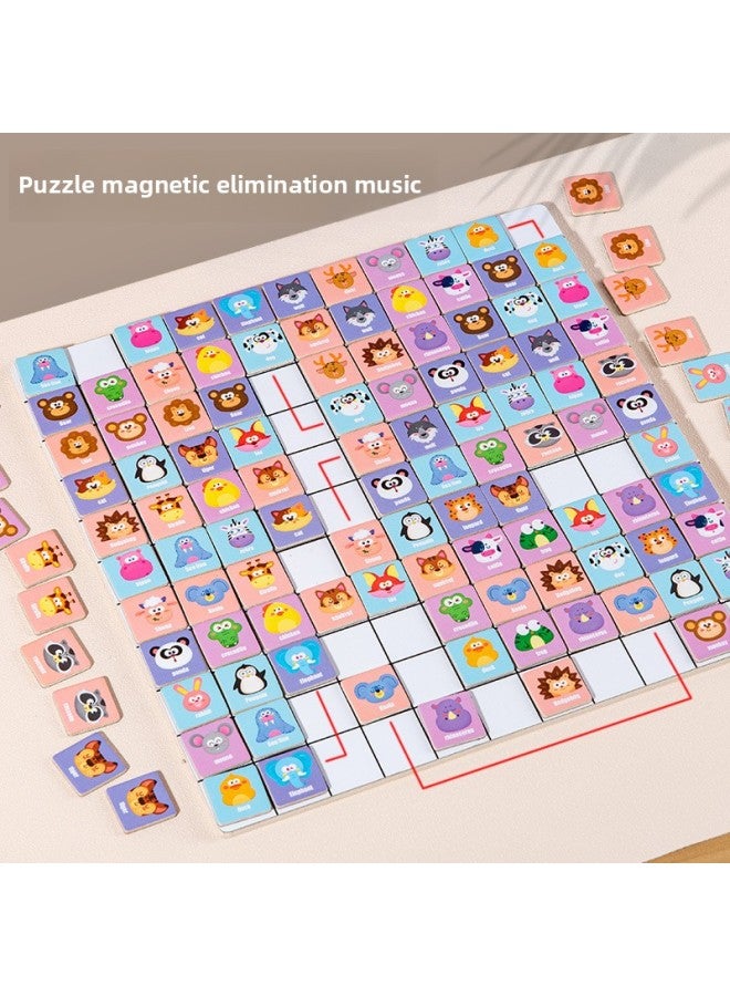 Wooden Magnetic Lianliankan Counter-touch 0.8 Concentration Logical Thinking Training Puzzle Entertainment Children's Toys-Color:Animals - Image 5