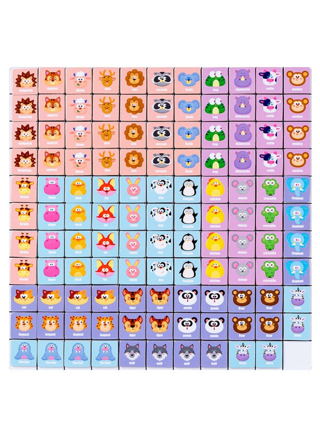 Wooden Magnetic Lianliankan Counter-touch 0.8 Concentration Logical Thinking Training Puzzle Entertainment Children's Toys-Color:Animals - Image 1