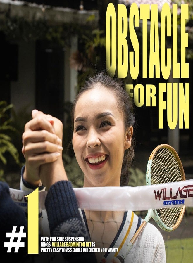 WILLAGE® Badminton Net | All Weather Play Taping | Professional Match Quality Badminton Net Indoor/Outdoor | BN02 (Brown) - Image 4