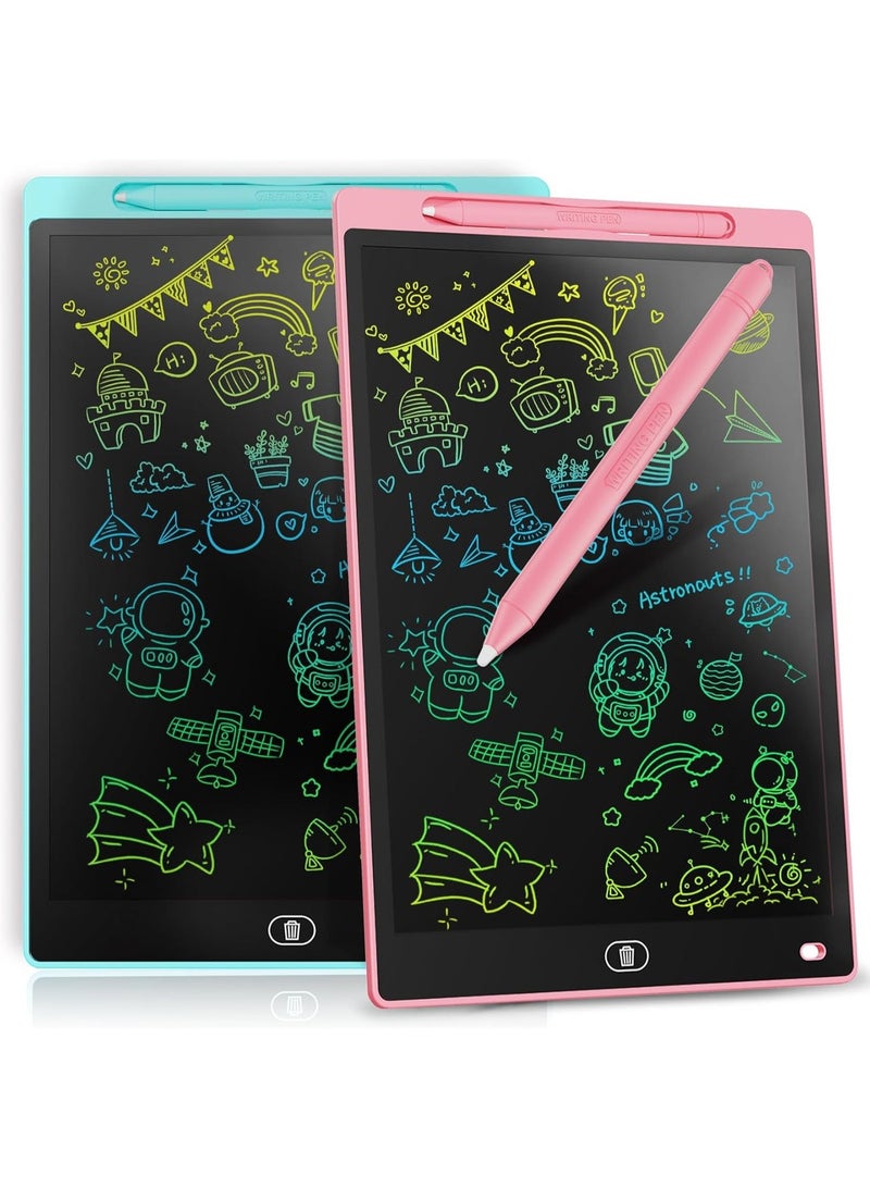 عبوتان من لوح الكتابة LCD مقاس 8.5 بوصة للأطفال، لوح رسم محمول قابل للمسح، لوح رسم إلكتروني للأولاد والبنات - Image 1