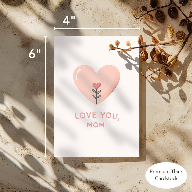 Paper Play Mother's Day Card - Elegant Mothers Day Card with Envelope, Rose Gold Foil Greeting Card 4 x 6 Inches - Image 3