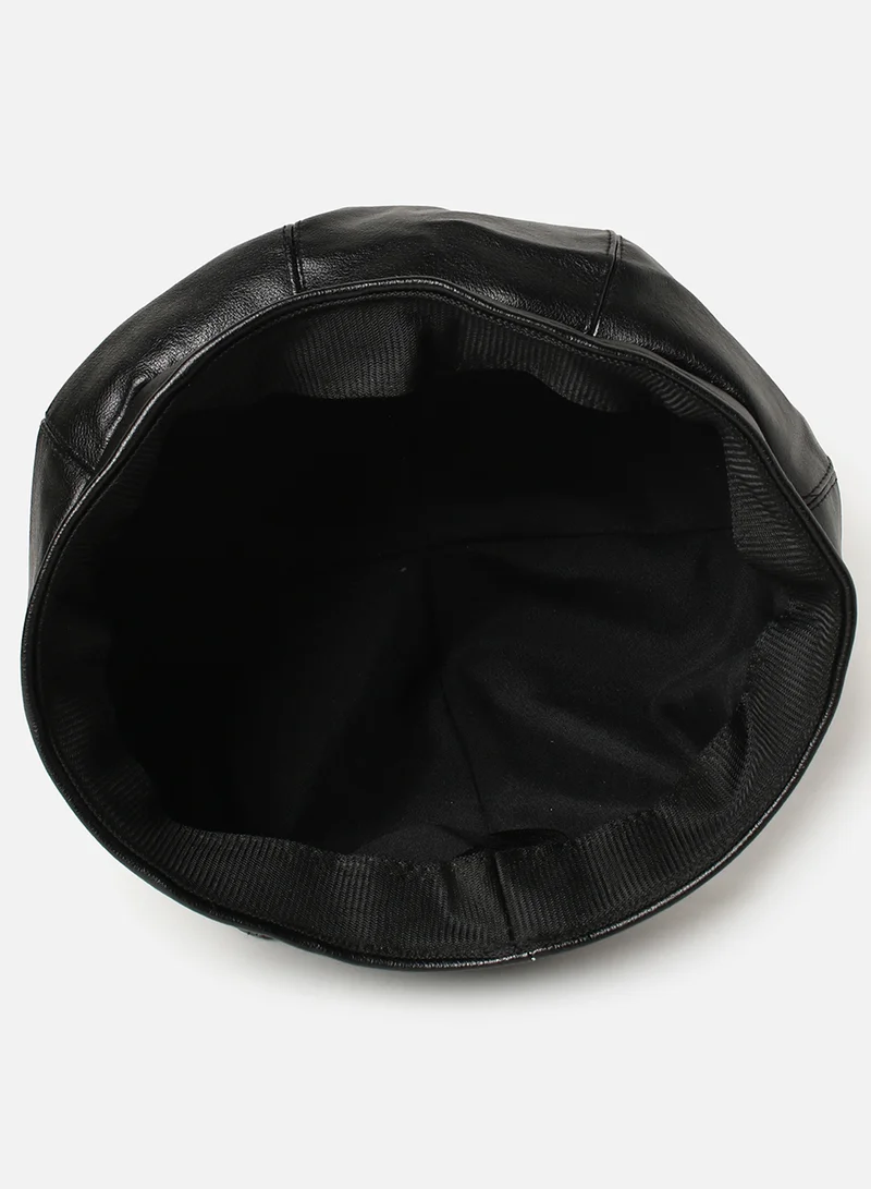 Haute Sauce  Solid Black Stylish Hat  | Best Price UAE