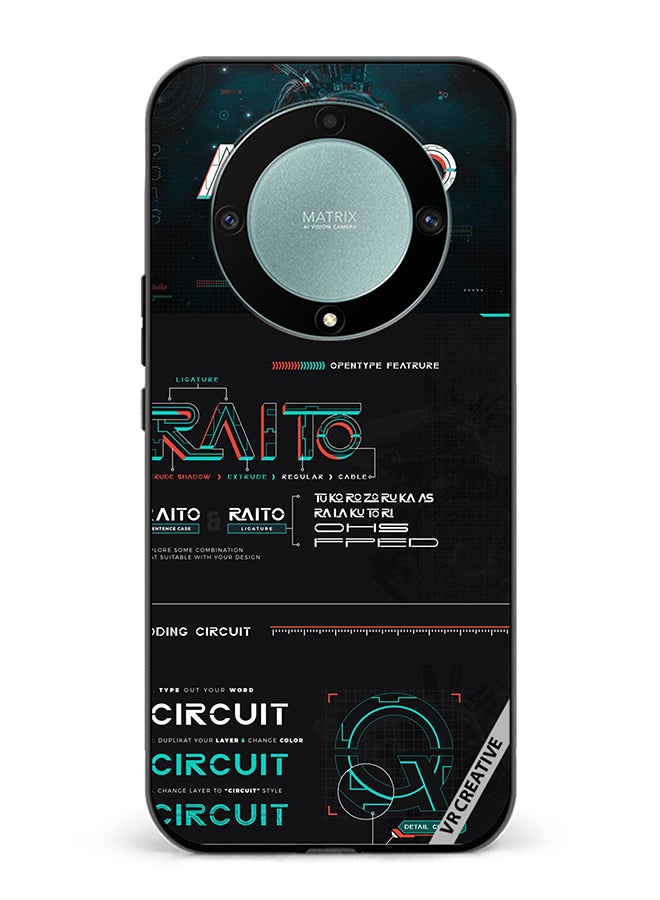 VR CREATIVE Protective Case Cover For Honor X9b Raito Circuit Design Multicolour - Image 1