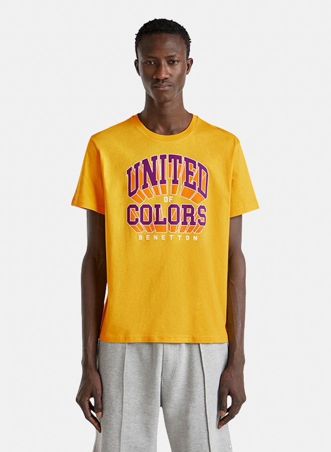 Benetton Logo Print T-Shirt - Image 1
