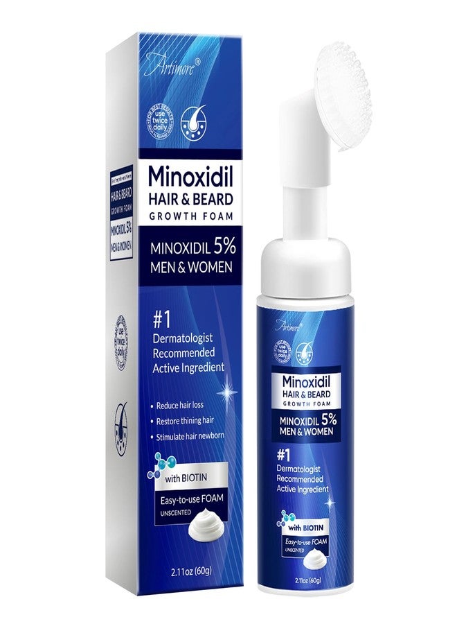 Artimore 5% Minoxidil Foam for Men and Women, 5% Minoxidil for Men Foam, Minoxidil for Women Hair Growth (60) - Image 1