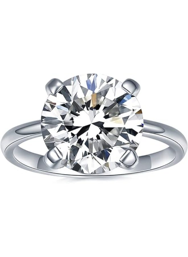 Field 5 Carat Moissanite Women's Ring , wedding ring,engagement ring, S925 Rhodium Plated ,Adjustable Size , Luxury Gift Box , Ready to Gift - Image 1