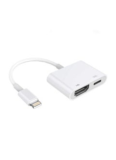 Lightning To HDMI Adapter For Apple iPhone/iPad White