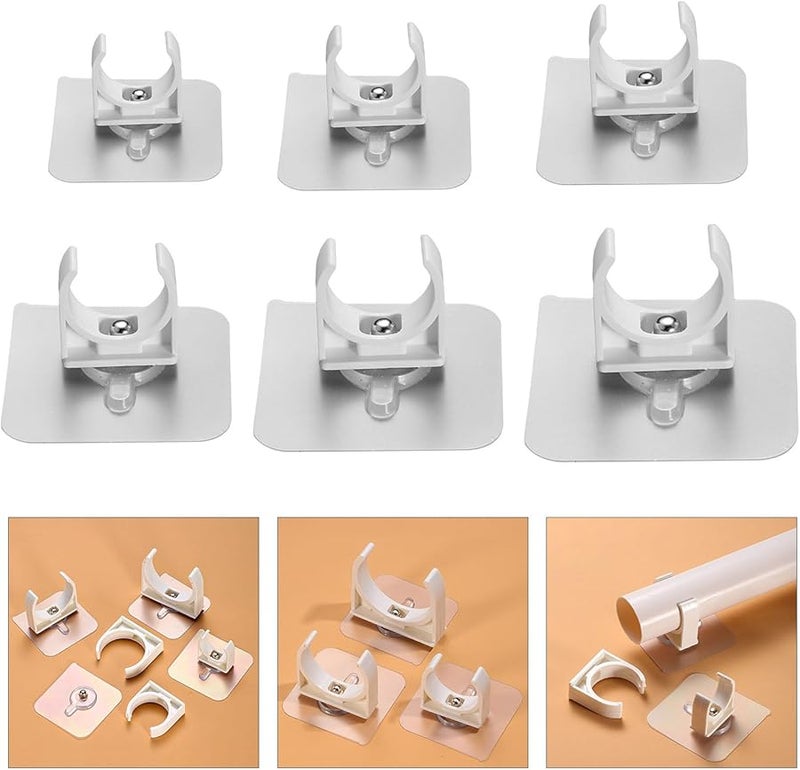 مشابك الأنابيب المثبتة على الحائط قطر 16 مم 10 قطع حوامل أقواس الأنابيب سهلة التركيب - Image 3