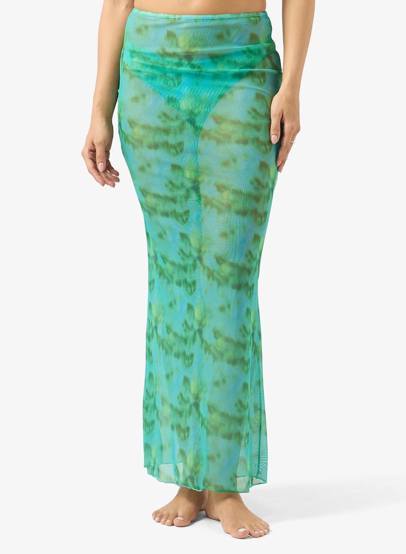 Soleira Printed Bikini Set With Beach Skirt - Image 5