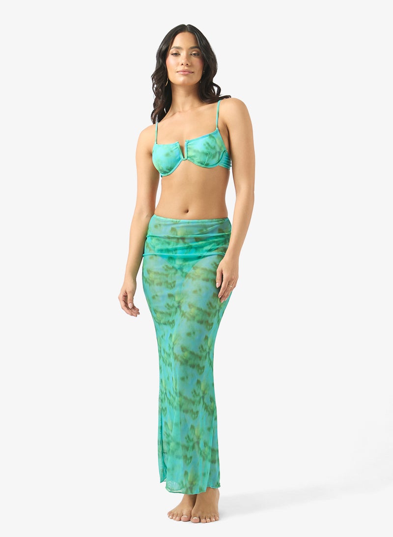 Soleira Printed Bikini Set With Beach Skirt - Image 1