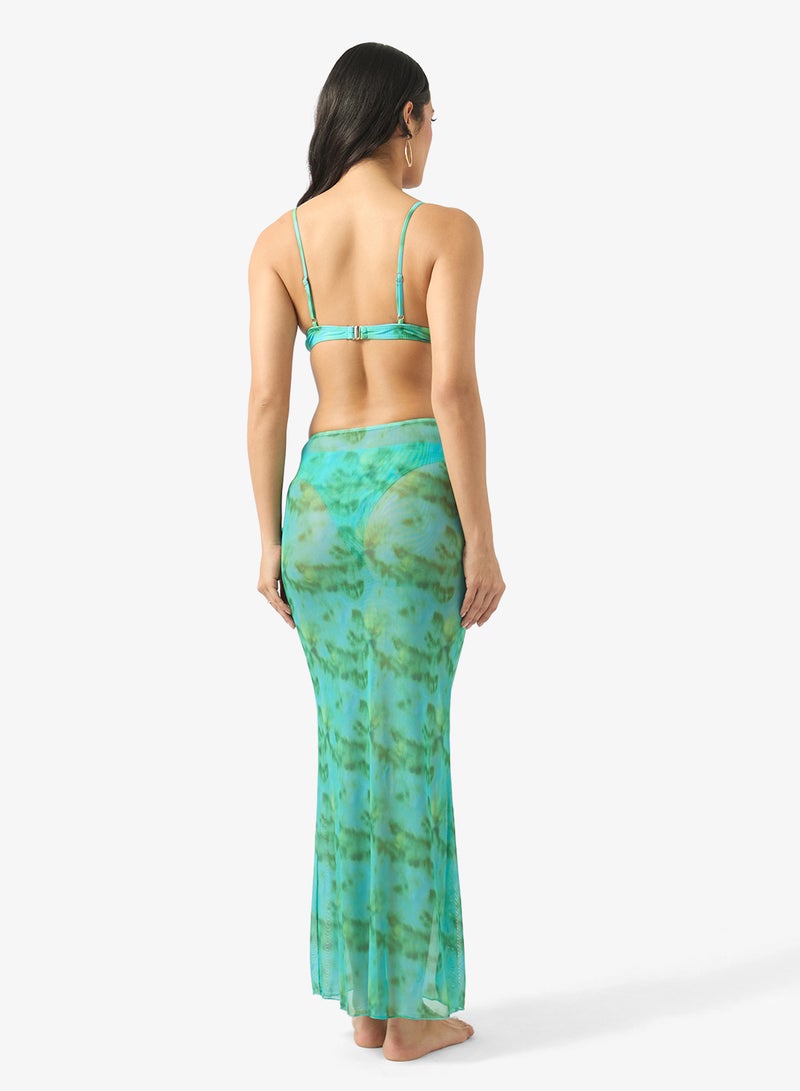 Soleira Printed Bikini Set With Beach Skirt - Image 2