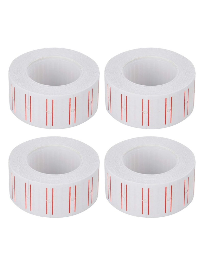 Terabyte Single Line Pricing Label White (Pack of 4) - Image 1