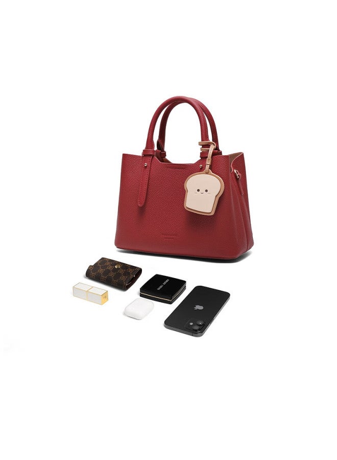 Belle Women's Handbag, Toast Tote Bag, Quality Crossbody Handbag, X7162cx4, Red - Image 4