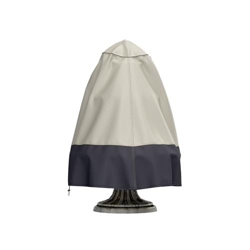 DUSTYPROTE Outdoor Water Fountain Cover 4868 HeavyDuty Waterproof 420D Oxford UVFade Resistant Full Zipper Secure Fit for Most Round Tiered Fountains - Image 1