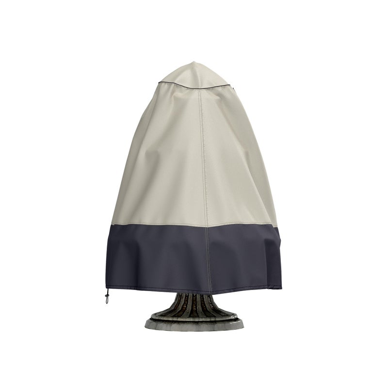 DUSTYPROTE Outdoor Water Fountain Cover 4868 HeavyDuty Waterproof 420D Oxford UVFade Resistant Full Zipper Secure Fit for Most Round Tiered Fountains - Image 2