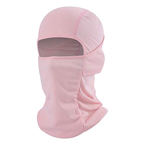 hikevalley Balaclava Face Mask Adjustable Windproof UV Protection Hood (US, Alpha, One Size, Pink) - Image 1