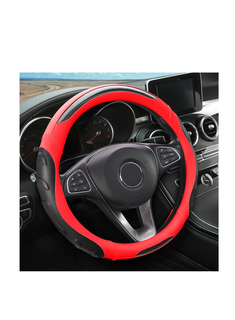 SYOSI Car Steering Wheel Cover, Auto Car Stretch Steering Wheel Protector, Universal 15 Inch Fit, Breathable Odorless Steering Wheel Cover, for Men Women - Image 1