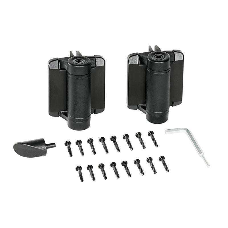 SANKEYTEW Black Self Closing Gate Hinges SelfAligning Heavy Duty Spring Hinges Adjustable Tension Pool Safety HingeSquare Post Aluminum Gates Swing Close 1 Black - Image 2
