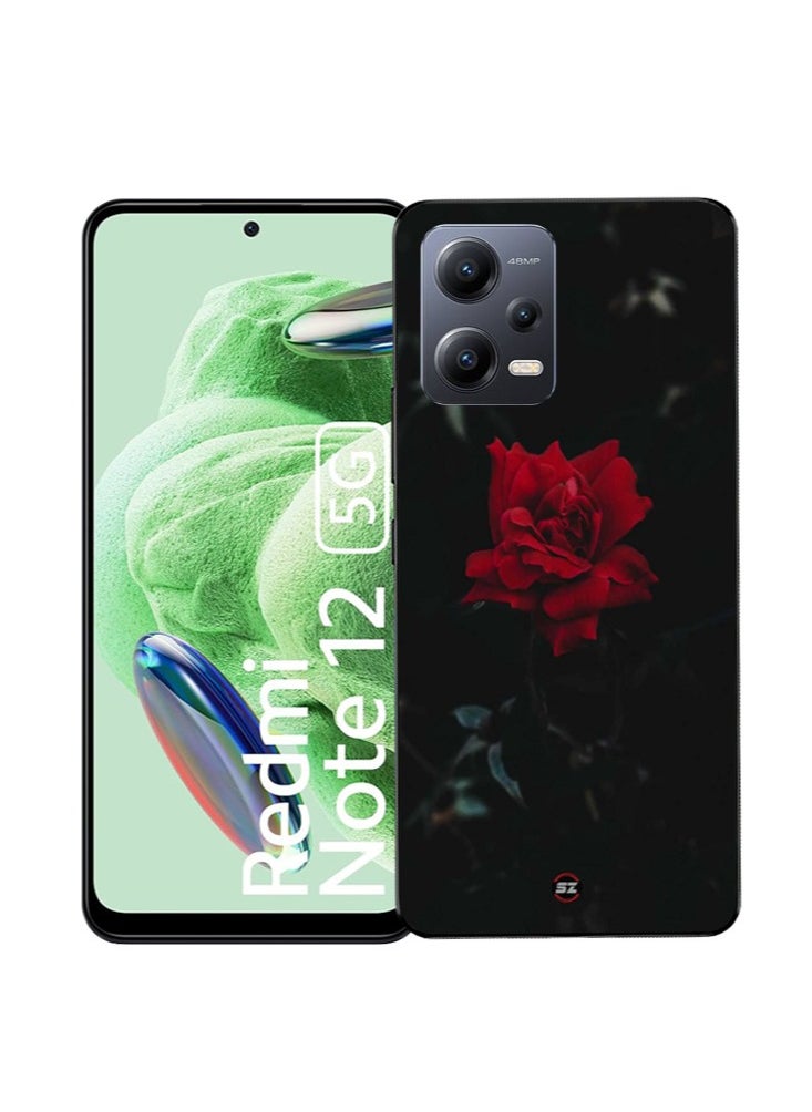 Service Zone - Protective Mobile Back Cover Red Rose For Xiaomi Redmi Note 12 5G - Image 1