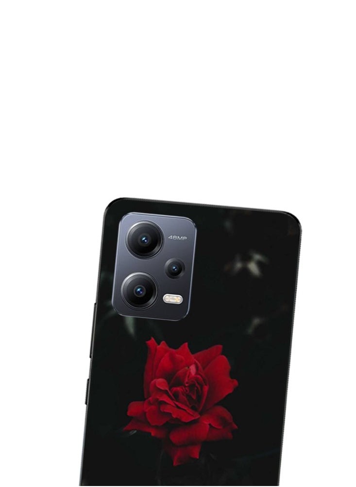 Service Zone - Protective Mobile Back Cover Red Rose For Xiaomi Redmi Note 12 5G - Image 1