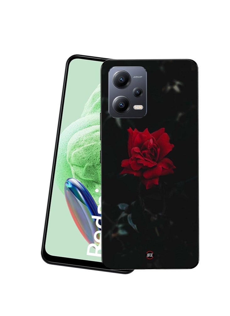 Service Zone - Protective Mobile Back Cover Red Rose For Xiaomi Redmi Note 12 5G - Image 1