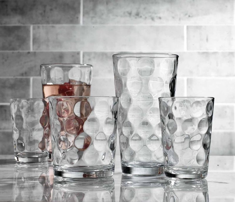 Home Essentials 12-pc Galaxy Glassware - Drinking Glasses, Mixed Drinkware Set. Highball 17 oz. Rock 13 oz. Juice 7 oz. Glass Tumblers - Image 5