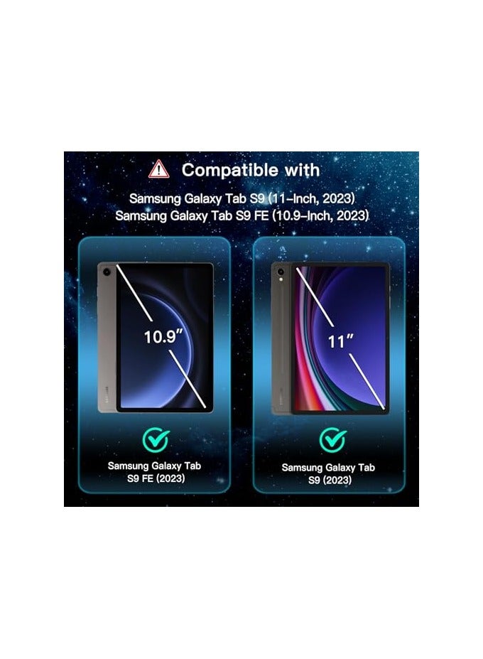 Jetech Screen Protector for Samsung Galaxy Tab S9 11-Inch and Galaxy Tab S9 FE 10.9-Inch, with Easy Installation Frame, Tempered Glass Film, HD Clear, 2-Pack - Image 2