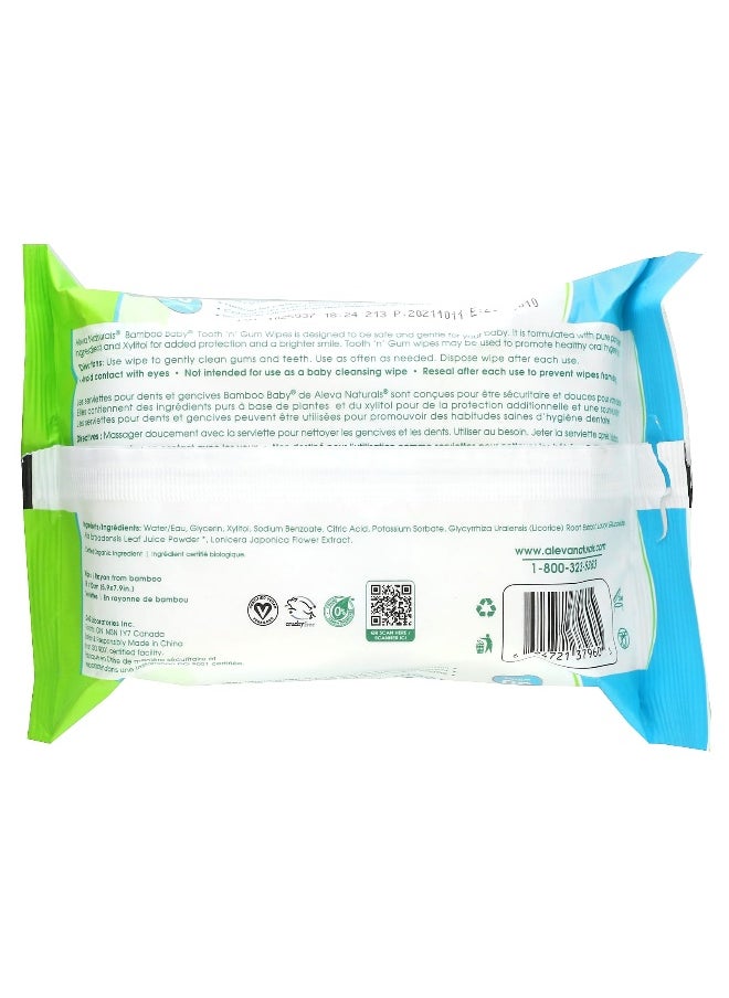 Aleva Naturals Aleva Naturals, Bamboo Baby, Tooth 'n' Gum Wipes, 30 Wipes  - Image 2