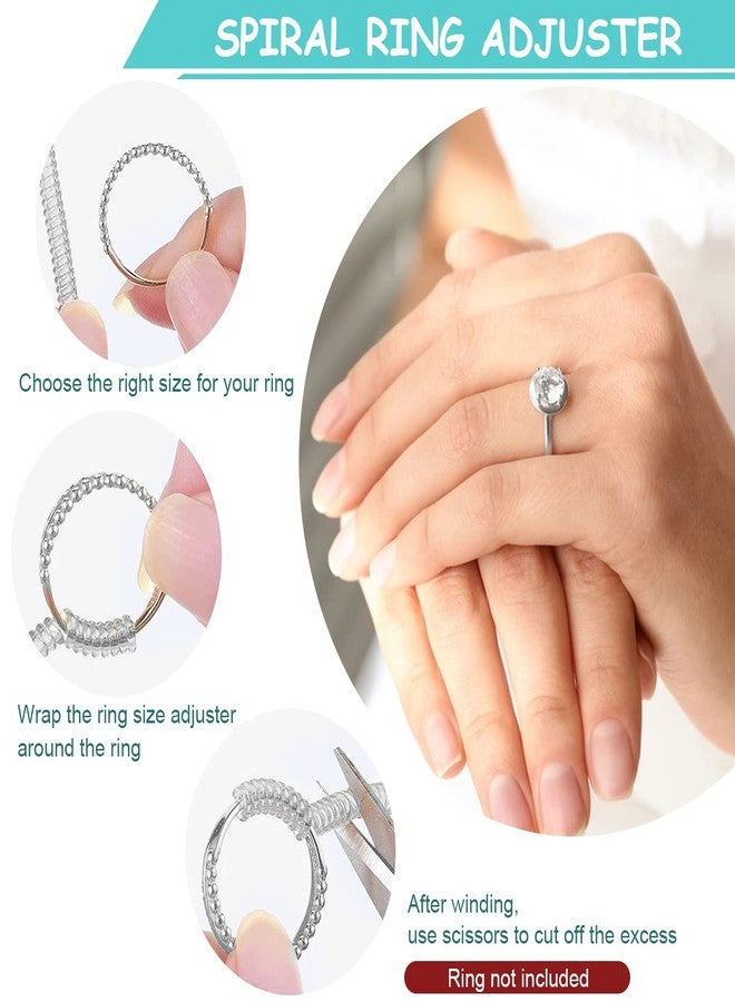 MAYCREATE Ring Size Adjuster for Loose Rings Spiral Invisible Resizer Reducer Guard Make Smaller Self Adhesive Clips Spacers Tightener Men Woman 3 PCS - Image 3