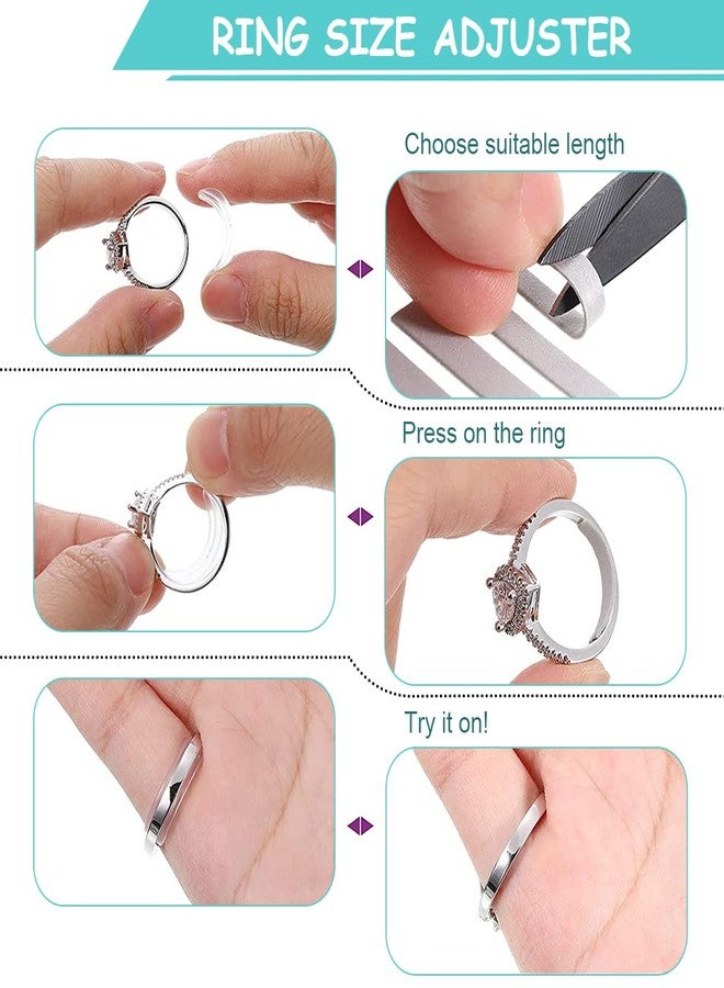 MAYCREATE Ring Size Adjuster for Loose Rings Spiral Invisible Resizer Reducer Guard Make Smaller Self Adhesive Clips Spacers Tightener Men Woman 3 PCS - Image 4