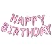 KALOR Pink Happy Birthday Balloons Banner 16 Inch Mylar Foil Letters Balloon Sign for Birthday Party Decorations Photo Booth Backdrop - Image 3