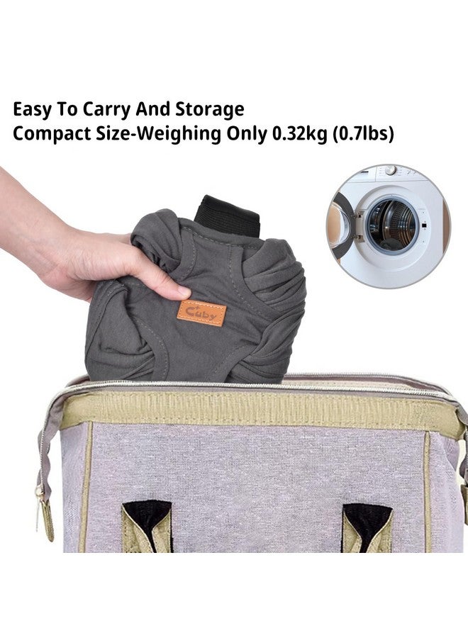 CUBY Swaddle Dog Sling Carrier for Small Dogs, Front Pet Sling Carrier Chest,Hands Free Adjustable Cat Sling Carrier Soft Cotton Reducing Pain Puppy Sling Carrier for Small Pet Up to 11lb (Dark Gray) - Image 4