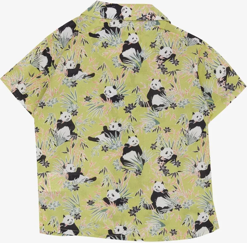 Jack Lions Boy's Shirt Fun Panda Patterned 1.5-5 Years, Pistachio Green