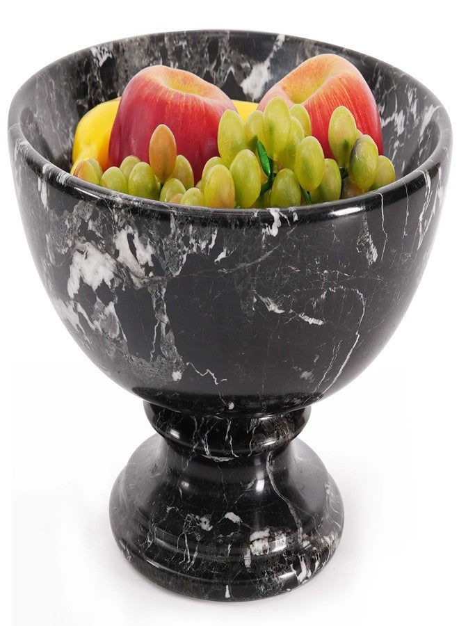 Radicaln Marble Fruit Dish Black 10" Inch Handmade Fruit Basket For Kitchen Counter, Decorative Bowls For Home Decor, Entryway Table Modern Candy Bowl - Image 1